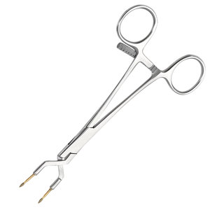 Pince de maintien de couronnes KERAMOGRIP 145 mm en acier inoxydable, pointes diamantées elliptiques, cliquet gradué pour laboratoire dentaire - Product Image 4