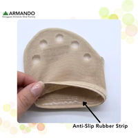 Calcetines de media suela OEM para danza, de malla y gamuza, estilo cinco dedos, para calzado de giro, con logotipo personalizado, para danza lírica y contemporánea, del fabricante