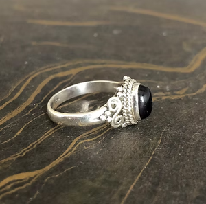 Designer Amethyst Gemstone 925 Sterling Silver Handcrafted <b>Ring</b> - February Birthstone Filigree Design Jewelry - Product Image 4