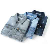 Veste en jean classique pour homme, coupe slim décontractée, style streetwear, veste en jean bleu vintage pour homme, vêtement d'extérieur élégant