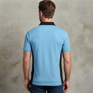 Camiseta Polo para Hombre OEM 100% Algodón, 180 GSM, Logotipo Impreso DTF Personalizado, Tela Piqué de 2 Colores, Secado Rápido, Uso Diario Informal - Product Image 2