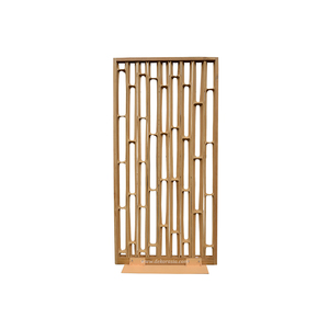 Divisor de Habitaciones Moderno de Bambú con Madera de Teca, Hecho a Mano, Móvil, para Hogar y Hotel - Product Image 1