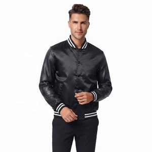 Veste universitaire en polyester satiné KVJ17 pour hommes et femmes, col montant, manteau d'hiver, broderie, respirant, écologique, séchage rapide - Product Image 2