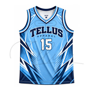 Nouveautés, maillot de basket-ball respirant sans manches, col en V, imprimé par sublimation, uniforme de basket-ball de bonne qualité à prix avantageux - Product Image 2