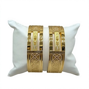 22K Solid Gold <b>Bangle</b> <b>Set</b> for Women Traditional Indian Gold Kada Pair Elegant Handcrafted Yellow Gold Bracelets - Product Image 2