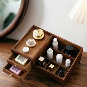 Organisateur de maquillage en bois abordable pour cosmétiques, rouges à lèvres, pinceaux et accessoires de beauté - Product Image 5
