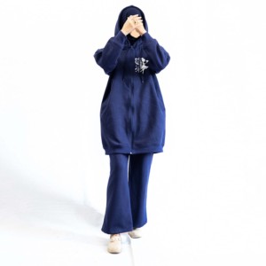 Custom Premium Spandex/Polyester Fabric Modest Sportswear Women's 2-Piece Long Sleeve <b>Top</b> Pants Set Breathable Lightweight Quick - Product Image 2