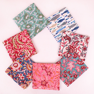 Lightweight Organic Cotton <b>Bandana</b> Floral Boho Block Printed Scarf Handmade Hair/Neck Wrap Unisex Eco-Friendly Four Seasons Gift - Product Image 3
