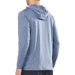 Vente en gros de sweats à capuche pour hommes avec fermeture éclair, respirants, brodés, protection solaire UPF 50+, Spandex/Polyester 100% coton léger - Product Image 2