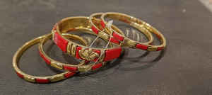 Accesorio de Moda Elegante Hecho a Mano para Fiestas y Uso Diario, Conjunto de Brazaletes Ajustables de Latón con Dijes Brillantes - Product Image 3