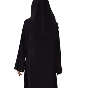 Vestido Abaya Musulmán Tradicional Modesto para Adultos, Cuello Alto, Manga Larga, Dobladillo Acampanado, Largo MAXI, Satén Sin Costuras, Ligero y Transpirable - Product Image 6