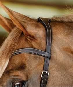 Ensemble de bridons en cuir pour chevaux, équipement traditionnel d'équitation, bridons d'équitation en gros, bridons Annabelle. - Product Image 4