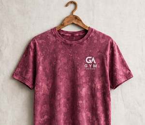 GYM ACTIVE <b>Pink</b> <b>Tie</b> Dye Short Sleeve <b>Men's</b> T-Shirt O-Neck Regular Fit Casual Knitted Fabric Wholesale Custom Logo <b>men</b> Shirt Acid - Product Image 3