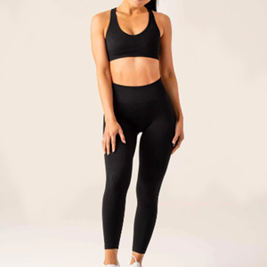 Sujetador Deportivo de Lujo para Mujer, con Logotipo Frontal, Espalda Cruzada, Cuello en U, de Algodón Sin Costuras, de Alta Sujeción, para Yoga y Entrenamiento, Personalizado, en Oferta - Product Image 1