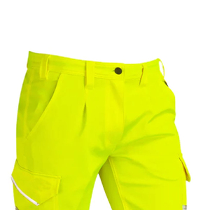 กางเกงทำงานสะท้อนแสงแบบ Hi-Vis พิมพ์โลโก้ OEM ตามสั่ง สำหรับทุกเพศ ระบายอากาศได้ดี ผลิตจากผ้าฝ้ายผสมโพลีเอสเตอร์ ทนทาน แห้งเร็ว ยืดหยุ่นสูง - Product Image 6