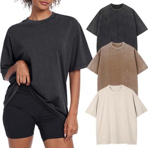 Camiseta Oversize de Moda para Mujer, Estilo Acid Washed, Top Deportivo, Venta al Por Mayor OEM - Product Image 2