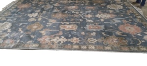 High Quality Hand Knotted Oushak Area Rug 8x10 Feet Gray <b>Wool</b> Embroidered Carpet Persian Turkish Knot Abstract Handmade Persian - Product Image 2