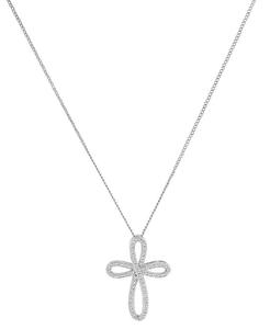 สร้อยคอจี้เพชรโค้ง Openwork 18 "(1/2 ct. T.W.) ในเงินสเตอร์ลิง | เมซี่ - Product Image 3