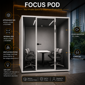 Pod de réunion moderne et écologique pour équipe dirigeante avec structure en aluminium - Product Image 2
