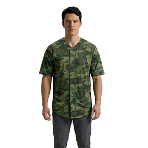 Men's Camouflage <b>Baseball</b> Jerseys Mens <b>Baseball</b> Shirts Full Button Short Sleeve Camo Jerseys V-Neck <b>Baseball</b> Camo Jersey Top - Product Image 1