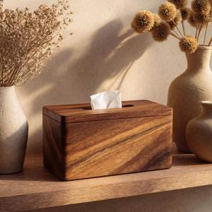 Boîte à mouchoirs en bois design sophistiquée pour un intérieur luxueux avec une apparence élégante - Product Image 5