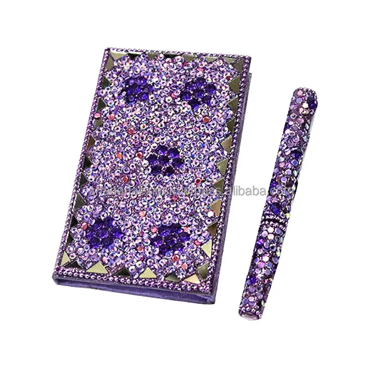 Mirror & Beaded Trendy Cute Mini Note Book Diary for Women Mirror Worked Diary Gift set with Pen Different Color & Design