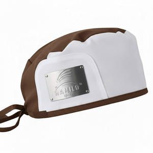 หมวกผ่าตัดแบบปรับได้สำหรับบุรุษและสตรี หมวกแพทย์ พยาบาล เชฟ หมวกทำงาน ป้องกันฝุ่น พร้อมสายรัดซับเหงื่อ หมวกทรงบัฟฟ์ - Product Image 3