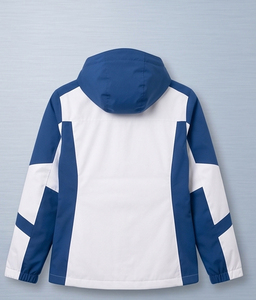 Veste coupe-vent à capuche pour femme / 100% nylon imperméable, légère, fermeture éclair, manches longues, veste coupe-vent à capuche pour femme - Product Image 3