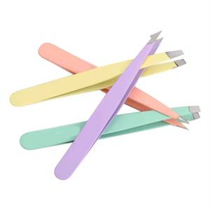 Pinzas para Pestañas Morje de Acero Inoxidable Quirúrgico de Precisión, con Punta Serrada y Lisa, Color Rosa Coral - Product Image 6