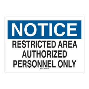 Panneau d'avertissement pour zone restreinte, signalisation de sécurité anglaise pour le contrôle d'accès intérieur et extérieur - Product Image 2