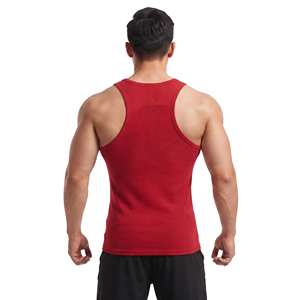 Débardeur de sport pour homme, col rond, 100 % polyester, respirant, coupe légère, imprimé, pour tenue décontractée - Product Image 2