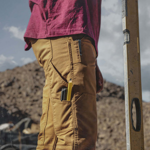 Pantalones de Trabajo de Algodón Marrón para Hombre, Resistentes a la Abrasión, con Bolsillos, para Uso Industrial - Product Image 3