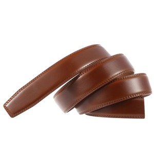 Ceinture en cuir de vachette pour homme, boucle automatique en alliage, design solide et tendance, haute qualité, marron, largeur 3,5 cm, longueur 130 cm - Product Image 4