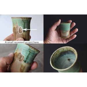Taza de cerámica hecha a mano de alta calidad, estilo Wabi-Sabi, con esmalte verde mate, reutilizable para uso doméstico. - Product Image 5