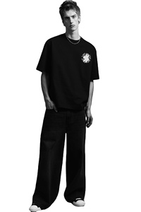 Top Trending 100% algodón ropa de verano camiseta suelta media manga larga ajuste cómodo marca personalizada impreso teñido Jersey - Product Image 2