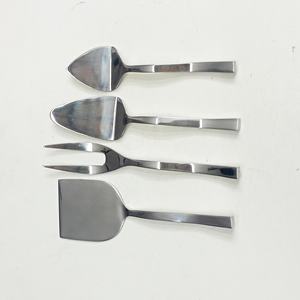 Juego de queso de lujo de acero inoxidable con mango de diseño ondulado hecho a mano Juego de queso de alta calidad - Product Image 2