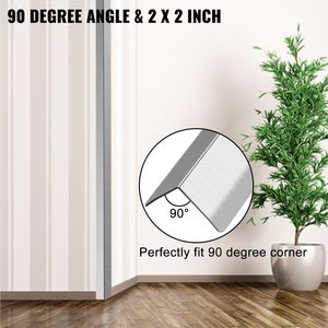 Protezioni Angolari in Acciaio Inox 304 20 Ga, 2 X 2 X 48 Pollici, Confezione da 20 Protezioni per Bordi e Angoli - Product Image 3