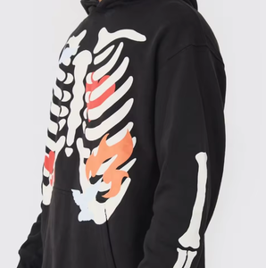 Sudadera con capucha de forro polar al por mayor para hombre, ropa de gimnasio/ropa de calle, sudadera de invierno, suministro de fábrica OEM. - Product Image 4