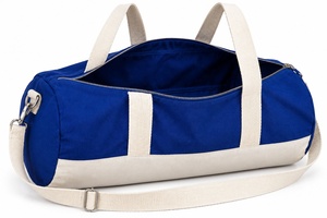 Canvas Duffel <b>Bag</b> Cylinder Barrel Gym Travel <b>Bag</b> with Zipper and Adjustable Shoulder Strap - Product Image 2