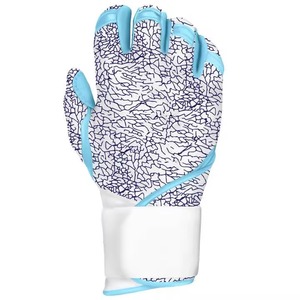 Gants de frappe de baseball bleu clair à doigts entiers avec fermeture auto-agrippante, design antidérapant pour lancer droitier, unisexe - Product Image 3