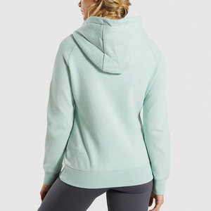 Custom Mint <b>Green</b> <b>Women</b> Pullover Hoodie Drawstring Raglan Sleeve Hooded Sweatshirt With Front Pocket Custom Made By Twin City - Product Image 3