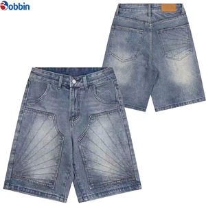 Salopette en jean tendance personnalisée de marque, de haute qualité, épaisse, taille haute, écologique, 100 % coton, avec poches plaquées et broderie - Product Image 1