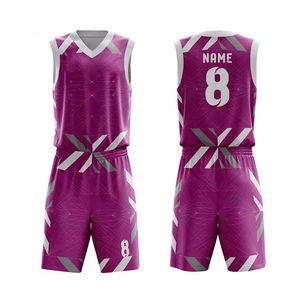 Maillot de basket-ball réversible personnalisé, design respirant, impression sublimée, taille plus, 100% polyester, séchage rapide, unisexe, prix bas - Product Image 4