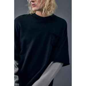 Classic Man <b>Double</b> Sleeve T <b>Shirt</b> <b>Two</b> Layer Sleeve Long Sleeve Crew Neck Casual <b>Shirt</b> Soft Comfortable Fabric Modern Streetwear - Product Image 2