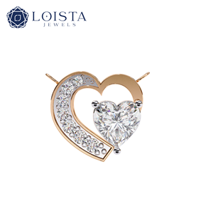 CVD <b>D</b> Color VVS1 Lab Grown Diamond Pendant Round Heart 14K 18K Women Gold Jewelry IGI Lab Diamond <b>Necklace</b> - Product Image 3