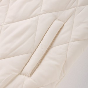 Gilet long matelassé en diamant à double fermeture éclair et col montant pour femme, coupe ajustée, coupe-vent, pour l'automne et l'hiver, vêtement <span class=keywords><strong>d</strong></span>'extérieur quotidien - Product Image 3