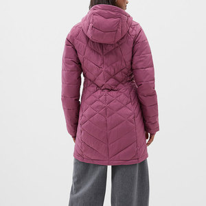 Abrigo Largo con Capucha y Dos Bolsillos para Mujer, Talla Grande, Transpirable, Informal, de Moda, Acolchado de Lana, Impermeable - Product Image 6