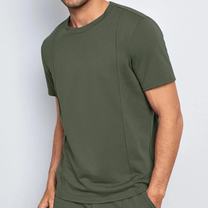 Conjunto de Camiseta y Pantalones Cortos para Hombre al por Mayor, Económico, de Verano, Manga Corta, Transpirable, Informal, para Correr - Product Image 5