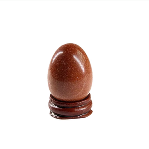 Huevo Yoni de Piedra Natural de Oro Rojo, Huevo de Jade Semiprecioso para Protección Energética, Ejercicio Vaginal, Tallado, Feng Shui Directo - Product Image 2