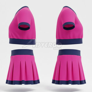 Youth And Adult Cheerleading Outfit With Top <b>Skirt</b> And Shorts Lightweight Comfortable Fit For Training And Events - Product Image 3